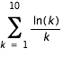 sum(ln(k)/k;k=1;10)